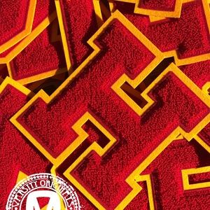 Scarlet Red/Gold 6” Chenille Varsity Letter Patches / A-Z Available MADE IN USA